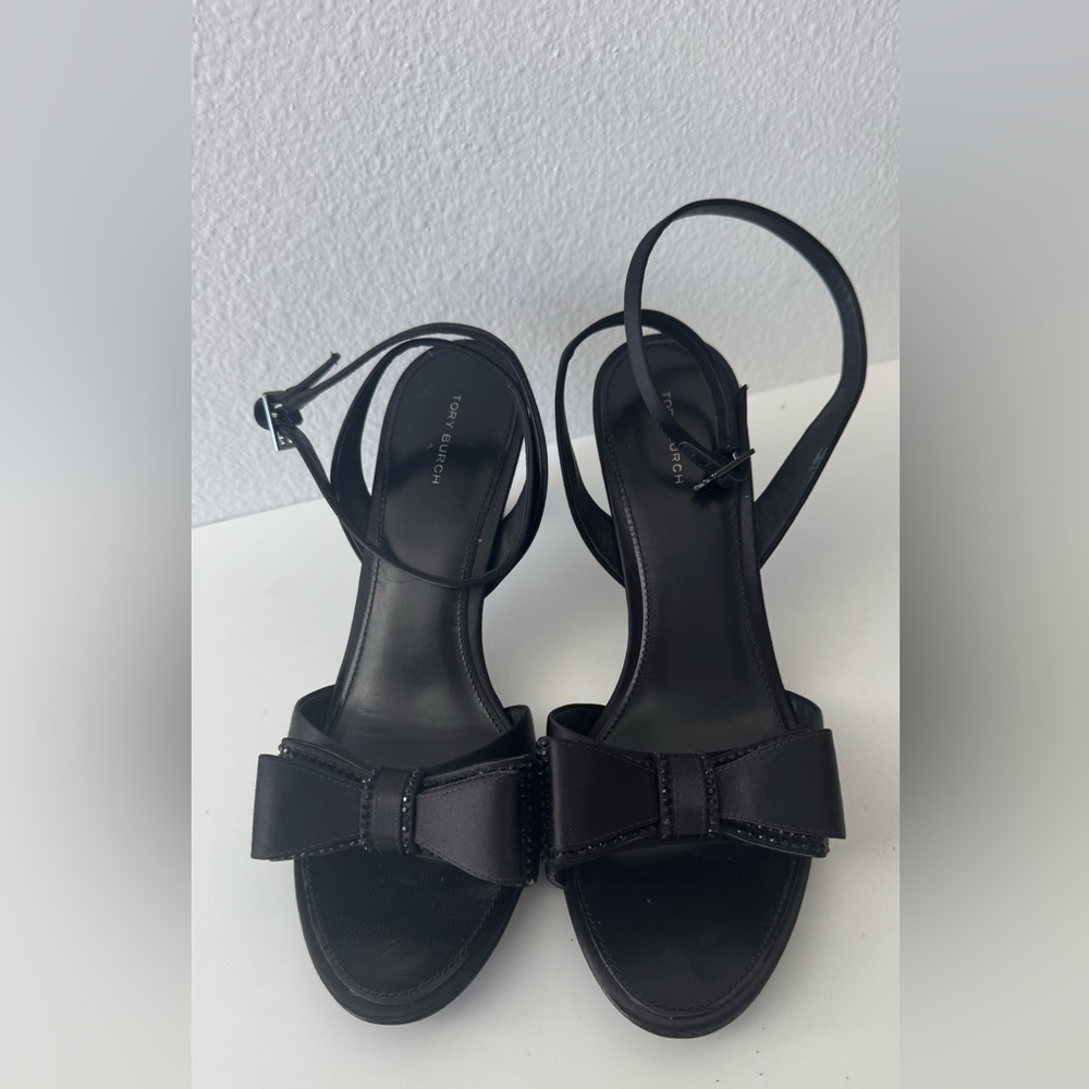 Tony Bianco Black Sandals with Slingback and Bow